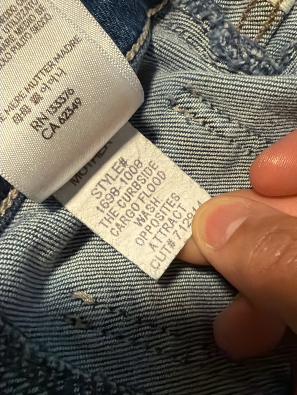 Mother denim jeans size 30 curbside Cargo flood size 30 - Picture 4 of 6
